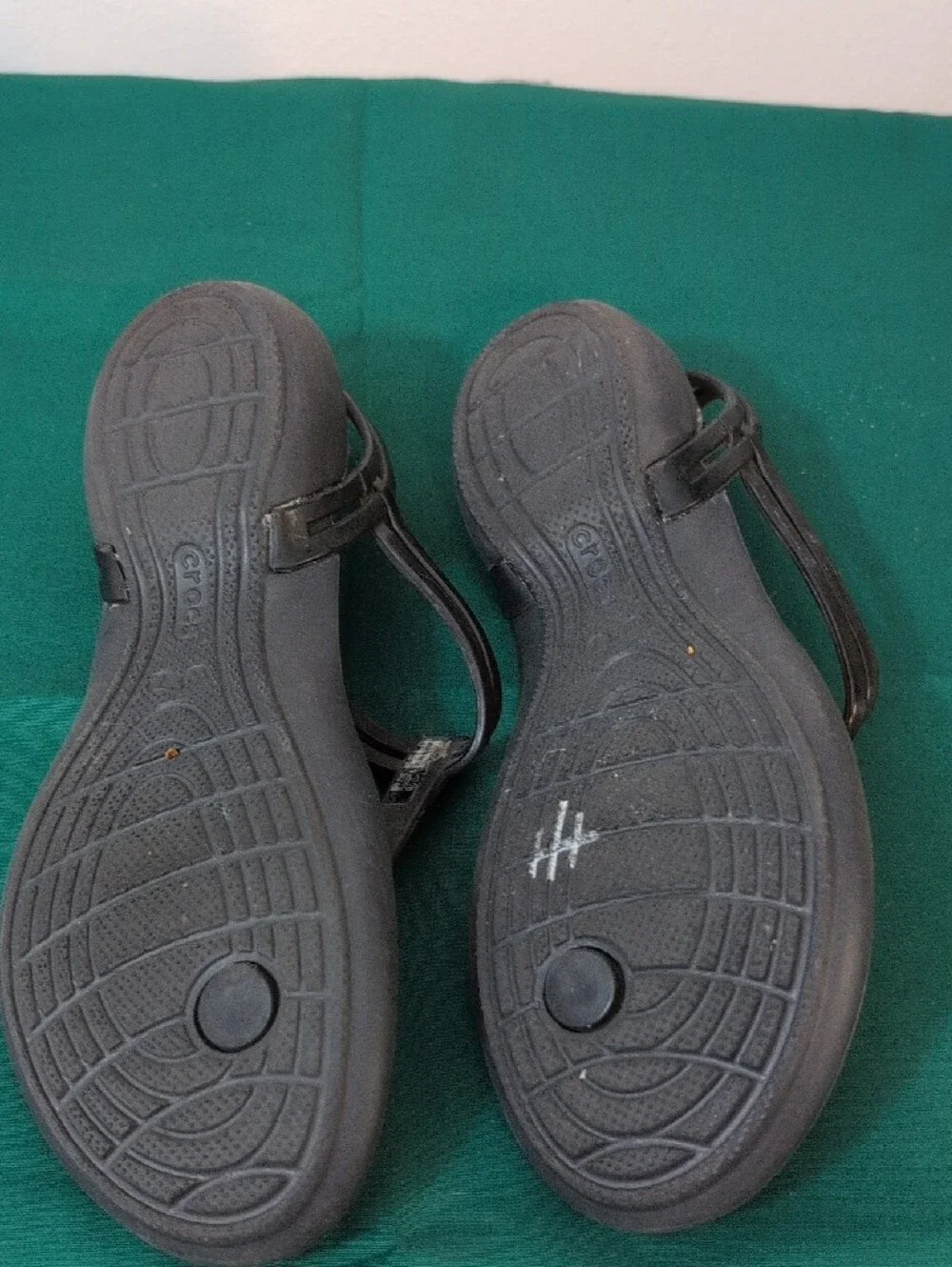 CROCS Women's Black T-Strap Slingback Sandals